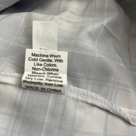 2/$24 SHEIN Tartan Zip Back Mini Pleated Skirt Gray Blue White XL #8777 - Picture 9 of 10